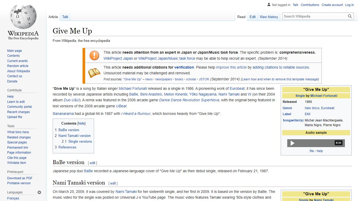 Give Me Up - Wikipedia