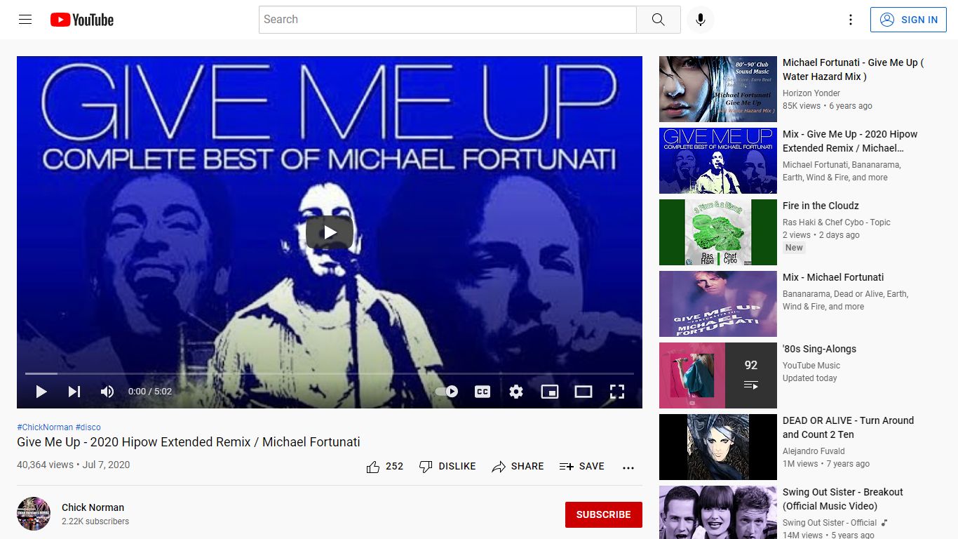 Give Me Up - 2020 Hipow Extended Remix / Michael Fortunati