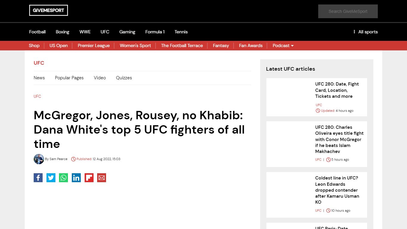 McGregor, Jones, Rousey, no Khabib: Dana White’s top 5 UFC fighters of ...
